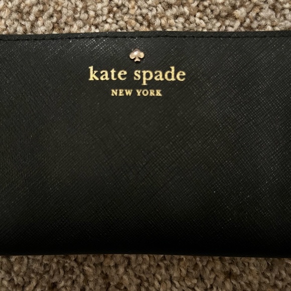 NWOT Kate Spade Black Large Slim Bifold Wallet - Picture 3 of 6